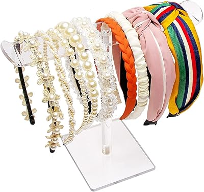 SIUSI Transparent acrylic-acrylic-acrylic holder for hair attachment organizer, tie ribbon display support, hair attachment storage organizer, hair accessories organizer, transparent support for women and girls.. DIAYTAR NIGERIA: Where every purchase is affordable and delivery is always within a week.