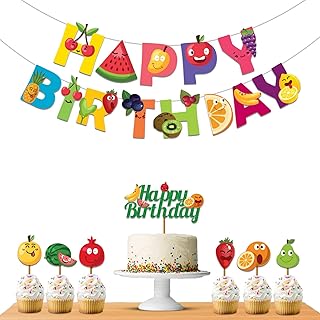 Festiko® Tutti Frutti Birthday Party Decoration Kit for Cupcakes Gifts.. Easy checkout, quick delivery — shop now on DIAYTAR Nigeria.