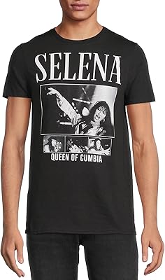 T-shirt with short sleeve printed selena quintanilla queen cumbia for men (black).. Everything you want, delivered fast — DIAYTAR Nigeria does it better.