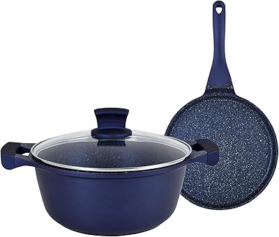 Wansour kitchen battery in long -lasting granite aluminum granite, 3 rooms, blue.. Experience the ease of modern shopping with DIAYTAR NIGERIA's diverse marketplace delivered promptly.