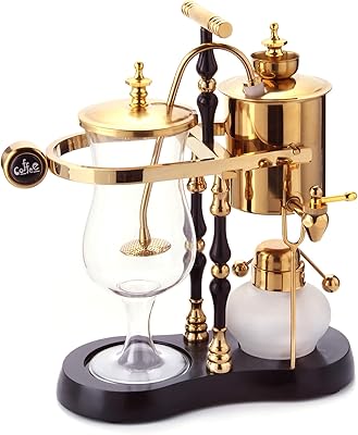 Digoo Family Balance/Belgian Siphon/Siphon coffee maker, elegant double edge with T-shirt handle (Egyptian and gold black).. DIAYTAR NIGERIA: Transforming how Nigerians shop with our vast selection and nationwide delivery.
