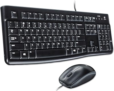 Keyboard/Mouse wire Logitech 920002565 MK120, USB, black office kit.. Why pay more? DIAYTAR Nigeria gives you the best for less.