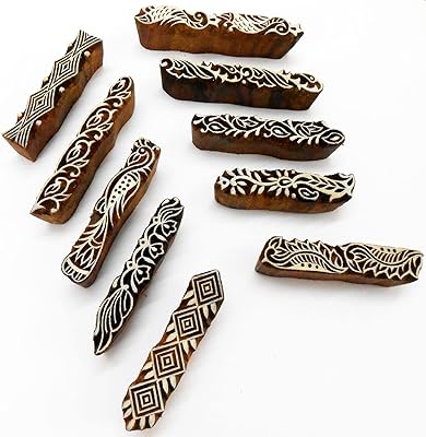 Printed wooden stamps with Indian letters motif (Lot of 10 |.. Your digital shopping companion, DIAYTAR NIGERIA offers unmatched value with nationwide shipping.