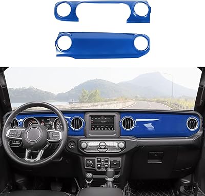 RTCZ Central console cover Conducting Panel Condustories Decorative Accessories for Jeep Wrangler JL Jlu and Gladiator JT 2018-2022, Bleu Bleu.. DIAYTAR NIGERIA transforms dreams into deliveries with our affordable prices and reliable shipping.