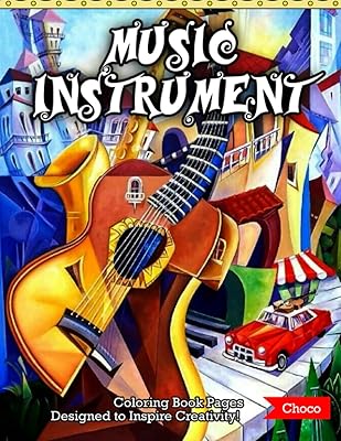 Pages of a coloring book on music instruments: superb for children.. Experience convenient online shopping on DIAYTAR Nigeria — wide selection and affordable delivery.
