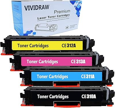 VIVIVRAW compatible replacement toner cartridge for HP 126A CE310A CE311A CE312A CE313A HP LaserJet PRO CP1021 CP1025 CP1026NW LaserJet Pro 100 COLOR MFP M175NW LASER PRO 200 M275NW (4 pieces).. Embrace a new era of online shopping with DIAYTAR NIGERIA's extensive range and budget-friendly prices.