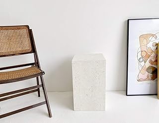 Lamac Crafts - Appoint table/Coffee table/marble pedestal table 30 x 30 x 50 cm (Crema Marfil).. Discover a new way to shop with DIAYTAR NIGERIA's comprehensive marketplace and quick delivery options.