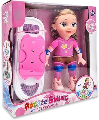 Cute Magic PHYTO Magic Doll, Purple Rotative Skateboard, Brown Hair, Lights and Music with Colorful Skateboard Lights and Dynamic Music, Flexible Rotative Doll with Battery, Doll for Girls.. Embrace a new era of online shopping with DIAYTAR NIGERIA's extensive range and budget-friendly prices.