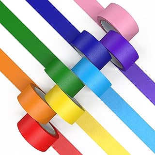 Colorful masking ribbon 8 colored ribbon rolls for crafts painting.. Your comprehensive marketplace awaits at DIAYTAR NIGERIA with affordable prices and reliable delivery times.