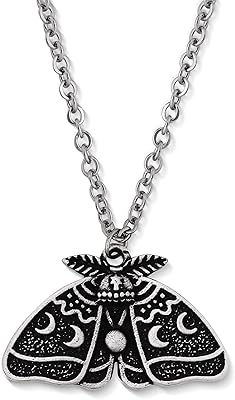 Sacina Goth Luna Moth necklace, Luna Moth pendant in zinc alloy, Gothic necklace, Gothic necklace, Halloween necklace, Christmas jewelry and New Year for Women for Women.. DIAYTAR NIGERIA: Where shopping meets satisfaction with affordable prices and prompt delivery services.