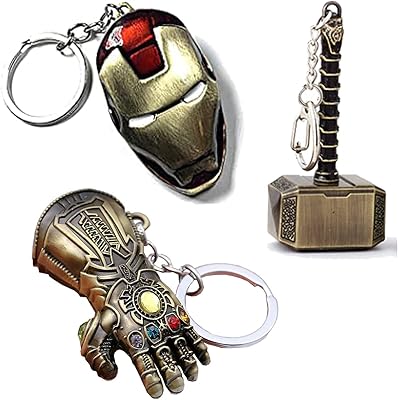 UVIE metal keychain (4PS) Thor Hammer Infinity Gauntlet Mask for the family.. Unlock access to a wide range of products with DIAYTAR NIGERIA's affordable e-commerce platform.