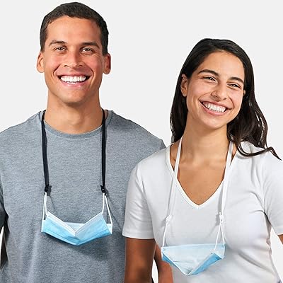 (pack of 4) Facial mask mask support strap for women and adult men - 2 white, 2 black.. Experience the power of choice with DIAYTAR NIGERIA's extensive catalog and reliable delivery service.