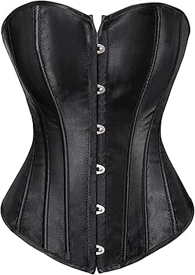 Castweave Corset Sable Sablier in Cotton Satin For Women, Corset de Surbust in RENAISSANCE STRABLE DROWN (Size M), Black, M.. DIAYTAR NIGERIA: Where every shopping need is fulfilled with affordable prices and nationwide shipping.