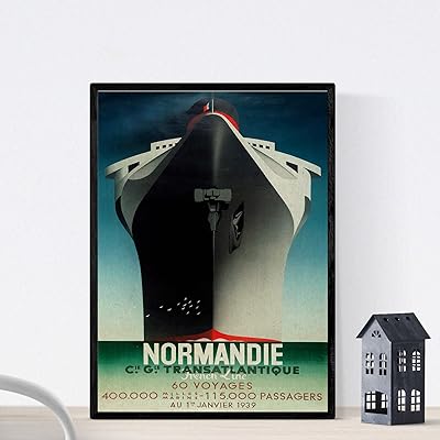 Vintage classic Nassenic poster for France and Italy. trips to Normandy. A4 format.. DIAYTAR NIGERIA: Where affordable online shopping meets reliable delivery across Nigeria.