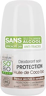 Roll-on organic sobio deodorant for unisex, organic coconut, 50 ml.. Unlock access to a wide range of products with DIAYTAR NIGERIA's affordable e-commerce platform.