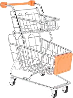 Mini stahad grocery basket for children, metal grocery carriage, children's grocery cart, storage container desk decorations, small children's hand cart.. Shop confidently with Nigeria's most trusted e-commerce platform, offering swift and affordable delivery.
