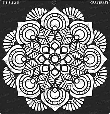Crafttreat stencil of mandala wall paint with a large mandala pattern.. DIAYTAR NIGERIA makes online shopping accessible with our budget-friendly prices and reliable shipping.