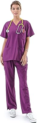 Medical set for women - Extensible in 4 directions with 8 pockets, V -neck and breastfeeding pants.. Shop for everything you need at DIAYTAR NIGERIA, with budget-friendly prices and quick delivery.