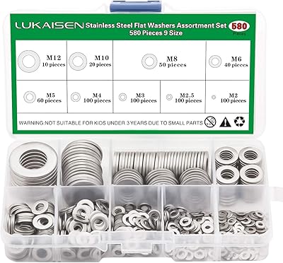Set of 580 flat steel rings 304 9 sizes.. Nigeria's favorite online shopping platform, DIAYTAR offers unbeatable prices and delivery within a week.