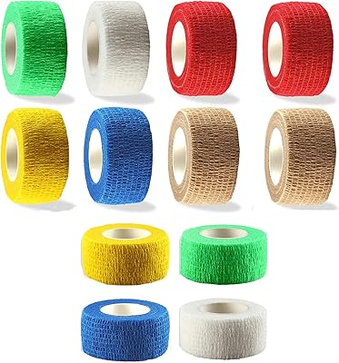Self-adhesive elastic ribbon, self-adhesive cohesive bandages, sports tape for all sports, breathable adhesive tape, wrist bandage, ankle, pet (1 inch x 5 meters, 12 rooms).. DIAYTAR NIGERIA transforms how Nigerians shop with our affordable prices and dependable shipping times.