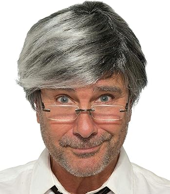 Old Man wig for men forum novelties - Gray festive supplies, standard size.. Shop with purpose at DIAYTAR NIGERIA and discover a world of products at budget-friendly prices.