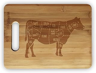 Bamboo cutting board engraved with a cow -shaped laser.. Your digital shopping destination, DIAYTAR NIGERIA combines variety with affordability and quick delivery.
