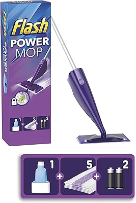 Flash Power Mob starter kit + MOP + 10 absorbent recharges + 500 ml cleaning solution + 4 batteries, Fresh.. Experience the ultimate in shopping convenience with DIAYTAR NIGERIA's vast catalog and 5-8 day delivery.