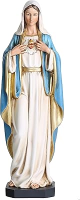BC Buildclassic Immaculate Heart figurine of Marie, Marie figurines, Catholic gifts 10 "high, painted by hand.. DIAYTAR NIGERIA makes every shopping desire a reality with affordable prices and delivery in 5-8 days.