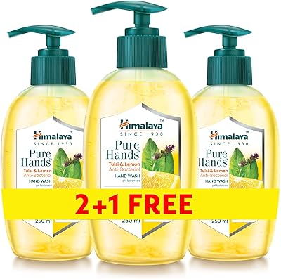 Himalayas purehand hand cleaner, tulsi and lemon scent to protect your hands from germs, 3 x 250 ml.. Experience the convenience of online shopping with DIAYTAR NIGERIA's reliable 5-8 day delivery service.