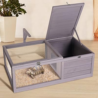 Interior and exterior wooden tortoise house with waterproof tray.. Your ultimate shopping destination, DIAYTAR NIGERIA combines extensive selection with affordable shipping.