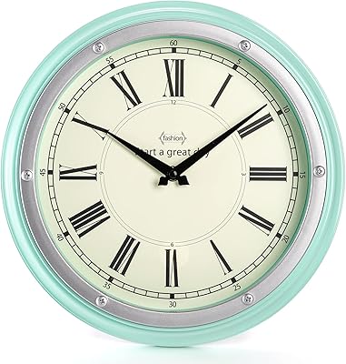 12-inch zia wall clock, Roman numeral clock, silent clock without tick-tac for living room, bedroom, kitchen, desk, modern round wall clock, easy to read.. Shop millions of products across categories on DIAYTAR Nigeria — delivered right to your door.