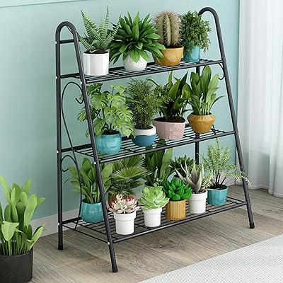Triangular support for plants with flower shelves for metal plants 3 storage levels.. Discover endless shopping possibilities at DIAYTAR NIGERIA, with budget-friendly prices and reliable delivery.