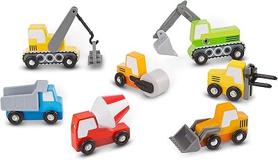Melissa & Doug wooden construction site with wooden storage tray (8 pieces).. Get top brands at bottom prices, only on DIAYTAR Nigeria.