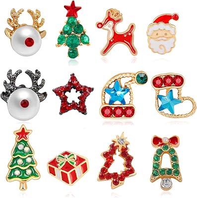 Rod earrings, Asukohu 6 pairs of Christmas rod earrings Kit of Christmas tree -shaped earrings in the shape of snowflake and Christmas tree.. Shop the smart way with DIAYTAR NIGERIA's extensive selection and budget-friendly nationwide delivery.