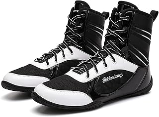 Boxing shoes for wrestling, professional boxing shoes, comfortable and stable in the ring, ideal, flexible, resistant and well ventilated foot shoes.. DIAYTAR NIGERIA: Creating access to affordable products for every Nigerian with our swift delivery service.