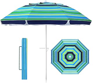 Outdoor portable beach umbrella: arc length of 7 feet, diameter of 6.5 feet, large wreak -resistant -resistant parasol UV 50+ with adjustable tilting mast, trans transport bag with 8 light ribs.. Discover unbeatable variety on DIAYTAR Nigeria — shop today, delivered this week.