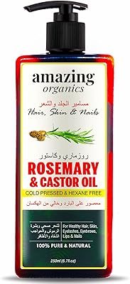 Rosemary and castor oil for hair growth, hair loss control and natural shine - 100 % pure organic hair oil pressed.. Experience retail therapy without the financial stress at DIAYTAR NIGERIA's budget-friendly marketplace.