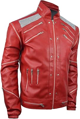 Diesler Beat It de MJ jacket - Red color - imitation leather.. Experience DIAYTAR NIGERIA, where extensive product variety meets pocket-friendly prices and reliable delivery.