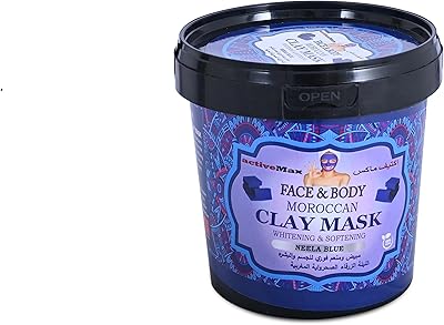 Moroccan mask with withering clay powder with nila blue (500) (500 gr., Blue).. Shop smart with DIAYTAR NIGERIA, offering a vast product range delivered to your doorstep within a week.