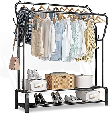 Wearing otme metal clothing with double standing for bedroom.. Experience the ease of modern shopping with DIAYTAR NIGERIA's vast selection and quick delivery service.