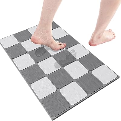 Moulues diatome, fast drying, super absorbent and non -slip stone bath mats, for bathroom and kitchen, available on both sides, size 40 x 60 cm.. DIAYTAR NIGERIA: Where every shopping need is met with affordable prices and timely delivery.