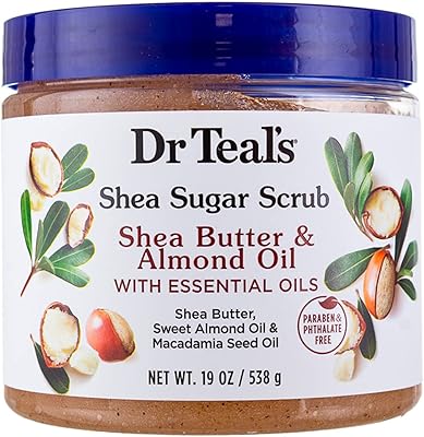 Body exfoliant with hea butter sugar and almond oil from Dr Teal's, 538 g.. Your trusted e-commerce destination, DIAYTAR NIGERIA offers extensive variety with reliable shipping.