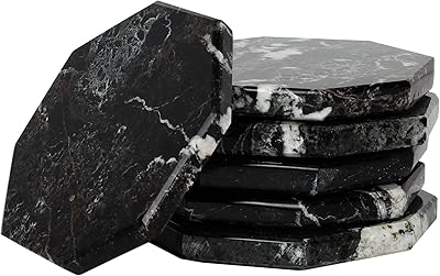 Set of 6 black marble sides made by hand, size 3.5 inch, glass sides-perfect for cars and outdoor utensils.. DIAYTAR NIGERIA brings the nation's largest product catalog to your doorstep at prices you'll appreciate.