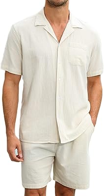 ToryTrendy together two summer parts in linen for men, shirt and shorts with button on the front and short sleeves, relaxed design.. DIAYTAR NIGERIA: Putting quality products within reach of every Nigerian through our affordable marketplace.