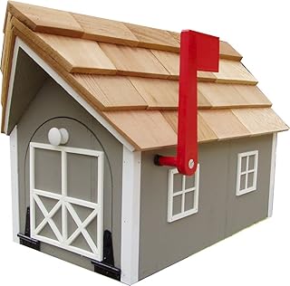 Wooden mailbox in Hollandic barn style clay with white border made in the United States.. Why shop anywhere else? DIAYTAR Nigeria has it all and delivers fast.