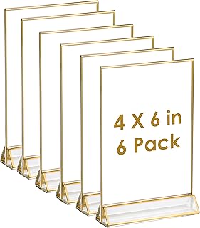 Unico acrylic panel supports with golden edges for 6.. DIAYTAR NIGERIA: Where every shopping need is met with affordable prices and timely delivery.