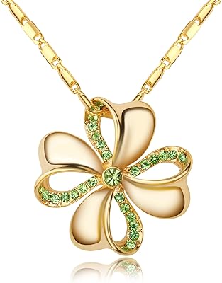 Gold-plated Bed-plated Bed Carrier Clover Parted with Swarovski® 5071070 crystals.. Click, pay, receive — DIAYTAR Nigeria makes online shopping seamless.
