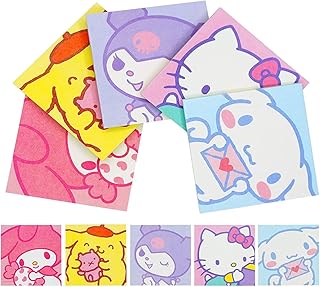 5 pieces of cute sticker my melody for girls, children, students, school, home office, Kawaii self -adhesive notes made from cartoon animals materials (250 sheets).. Experience the convenience of boundless shopping with DIAYTAR NIGERIA's vast selection and quick delivery.