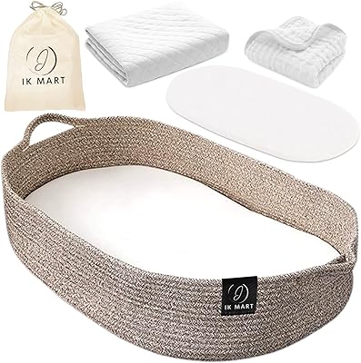 Changing basket - Basket with woven rope 100 % cotton with thick foam pillow and removable cotton mattress cover - Bohemian children's bedroom decoration.. DIAYTAR NIGERIA provides endless shopping possibilities with affordable prices and prompt delivery service.