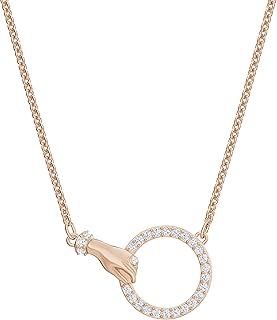 Women's necklace from the Symbolic collection in Swarovski, set with a white stone, pink gold plated.. With DIAYTAR Nigeria, everything is within reach — and within budget.